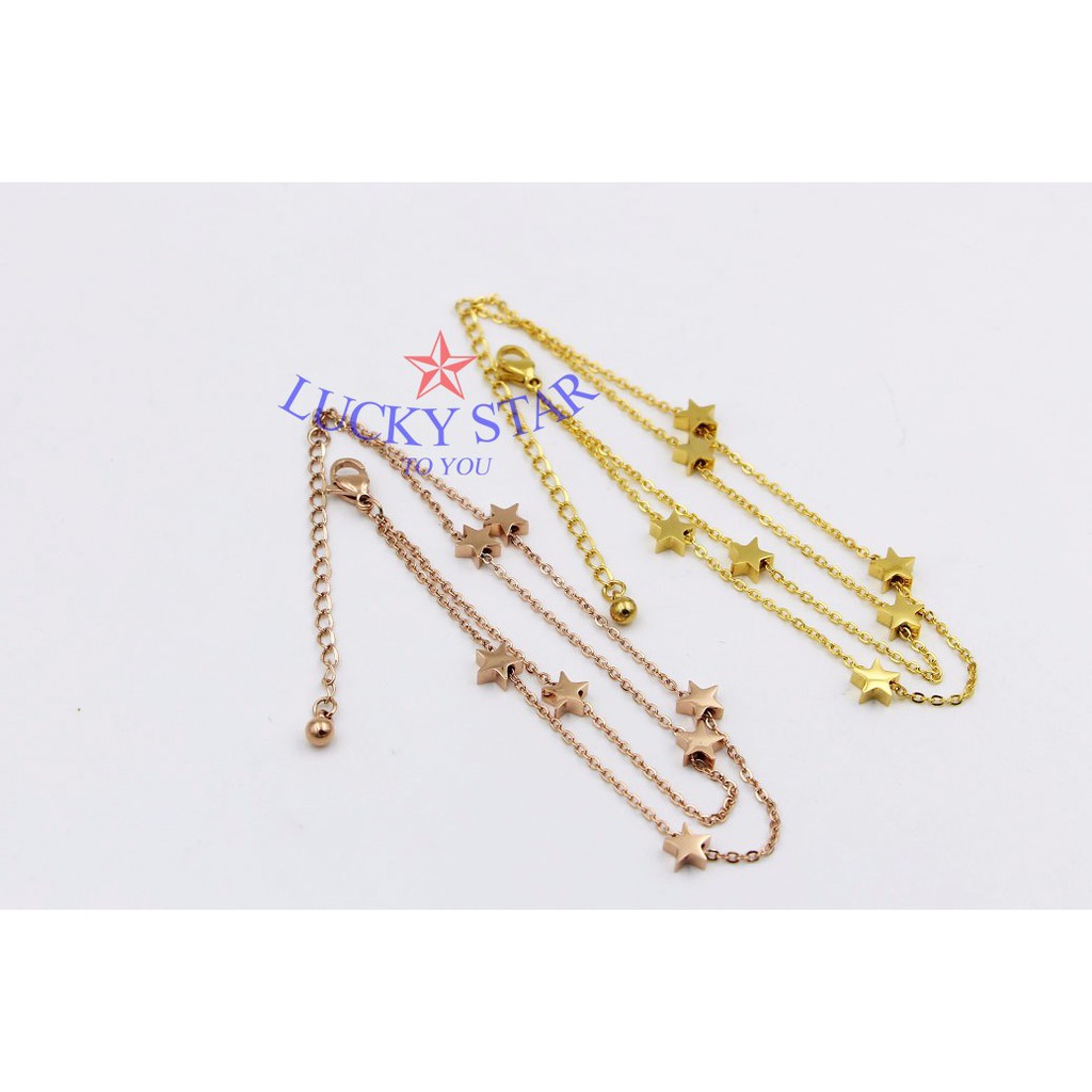 Lắc chân 2 tầng chuỗi ngôi sao Ti-Tan không đen