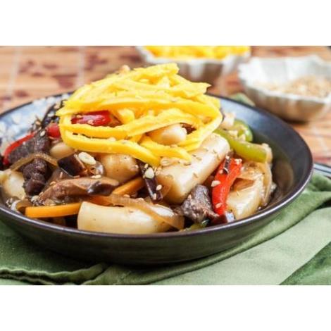 COMBO 1KG BÁNH GẠO HÀN QUỐC KÈM 200GR SỐT