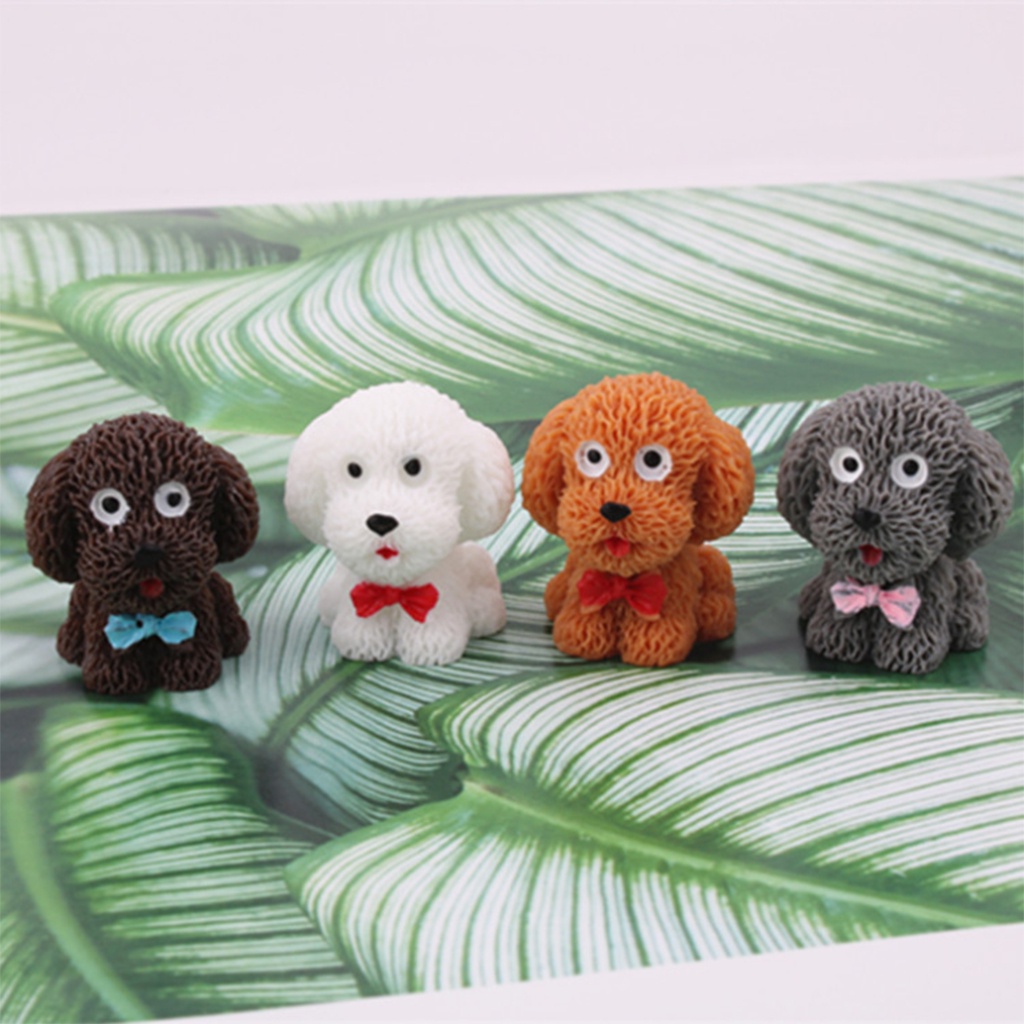 Tượng chó Poodle xinh xắn trang trí bàn làm việc, ô tô ...