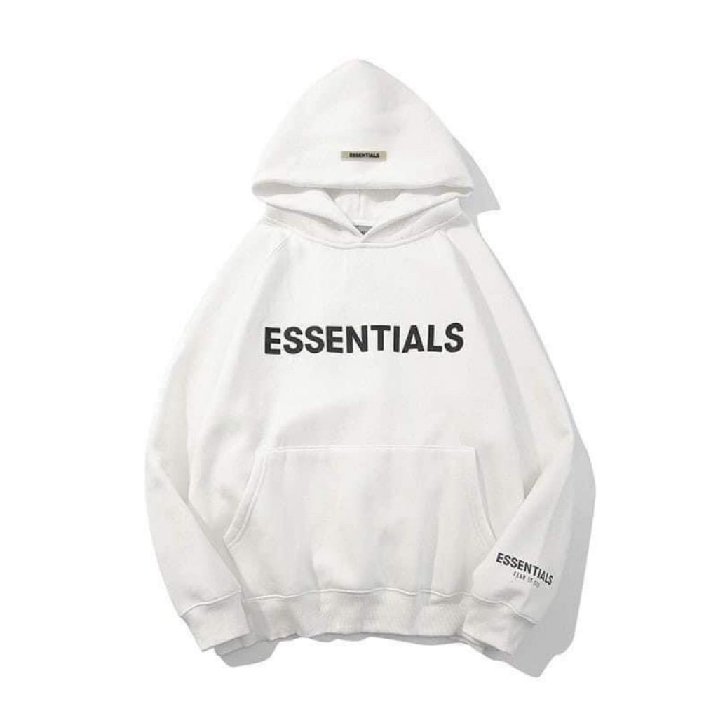 Áo nỉ hoodie Essentials In cao su nổi  , áo nỉ bông unisex nam nữ