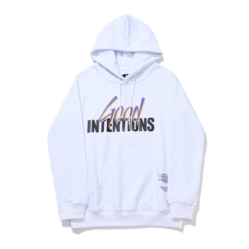 Áo hoodie tay dài bằng cotton plus size in chữ phong cách cổ điển dành cho cả nam và nữ