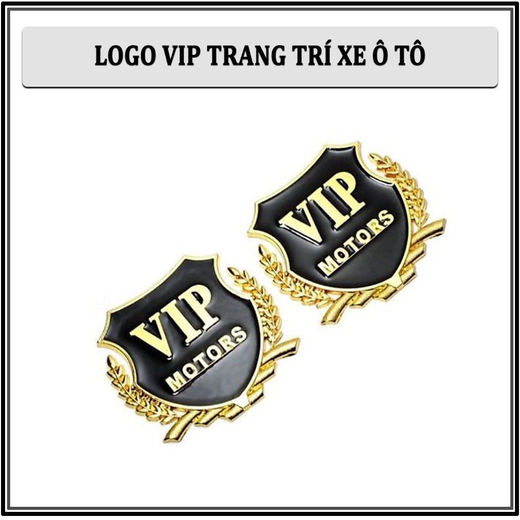 Logo Vip Trang Trí Xe Ô Tô – Logo Vip Mạ Cao Cấp ¬¬– Bộ 2 Chiếc