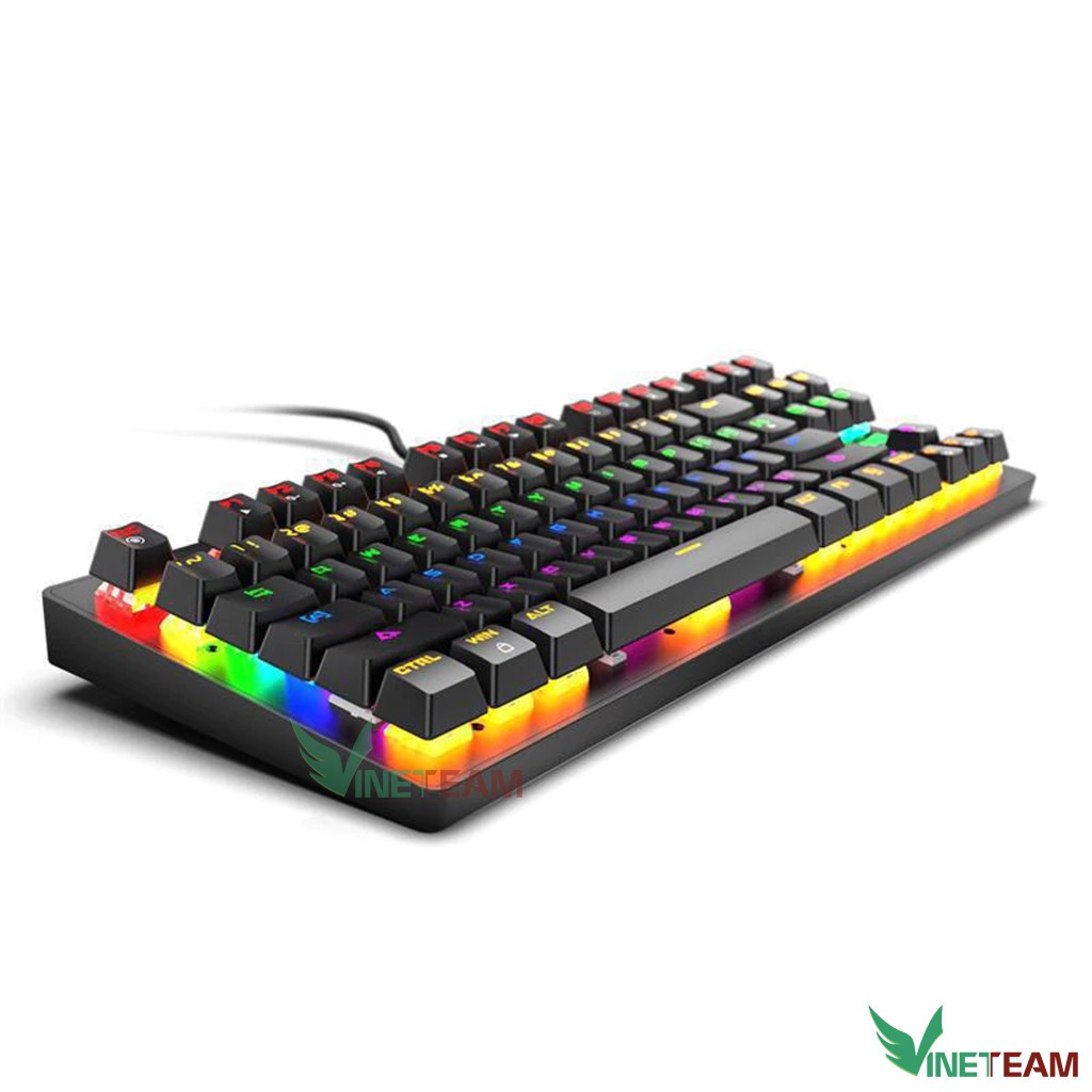 Bàn Phím Cơ Gaming Phím ZIYOULANG K2 87 Phím | Blue Switch Mechanical | Led Rainbow Nhiều Chế Độ