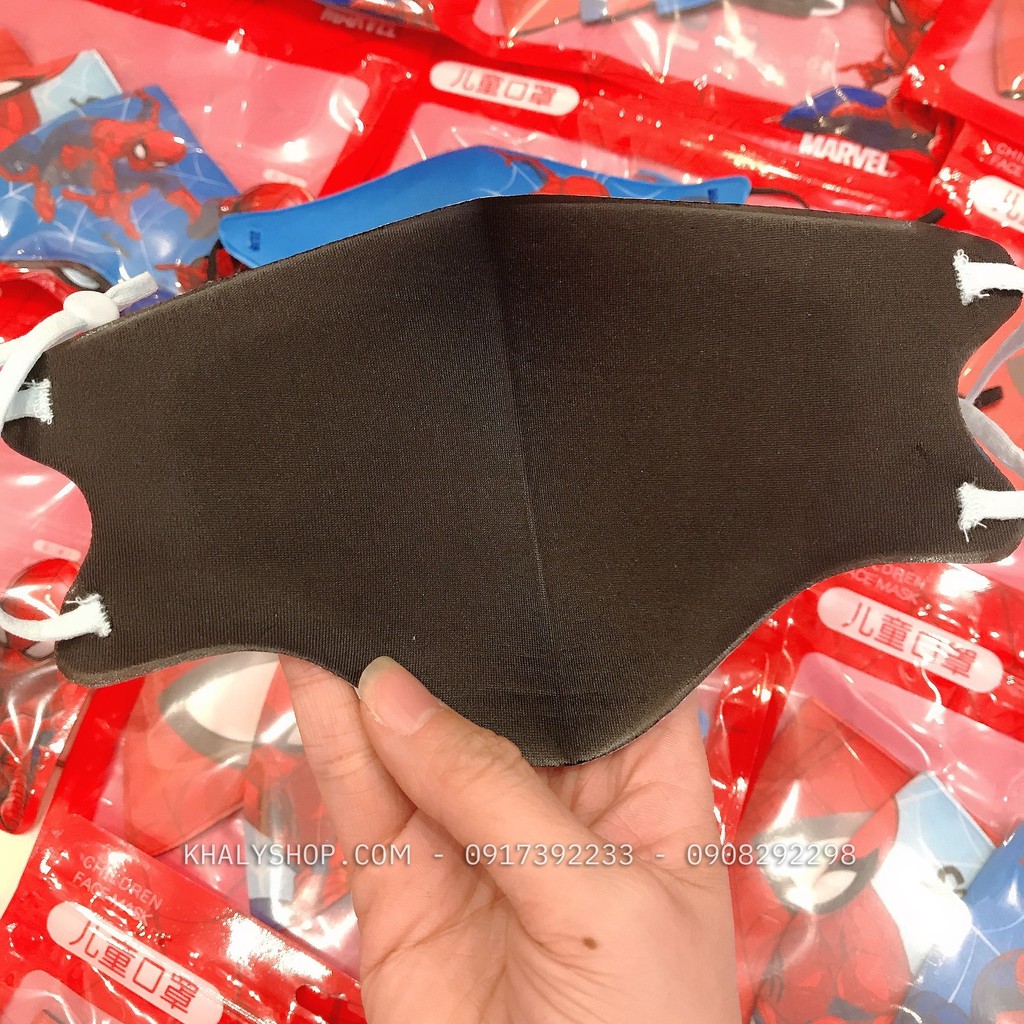 Set 3 khẩu trang su Disney trẻ em hình người nhện Spiderman 3 màu cho bé trai 3 - 8 tuổi - 57NMV015 | BigBuy360 - bigbuy360.vn