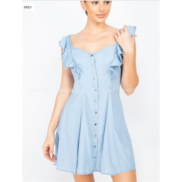 Đầm Jeans Iris Dây Bèo - 3248