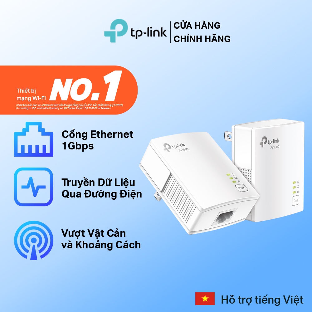  Bộ Chuyển Đổi Internet TL-PA7017 KIT Qua Đường Dây Điện Giagbit AV 1000Mbps