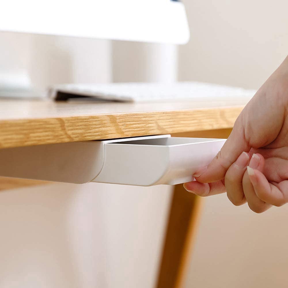 Ngăn kéo đựng đồ dùng gắn dưới bàn không cần khoan tiện dụng cho văn phòng