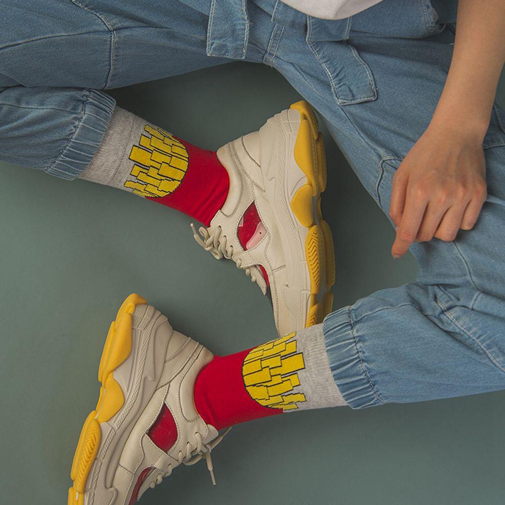 Tất Nam Giữ Ấm Họa Tiết Bánh Donut Hoạt Hình Vui Nhộn