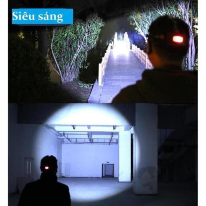 Đèn Pin Siêu Sáng Đội Đầu 5 Mắt Phiên Bản Mới Bóng To Hơn Sáng Hơn, Tặng Kèm Dây Sạc