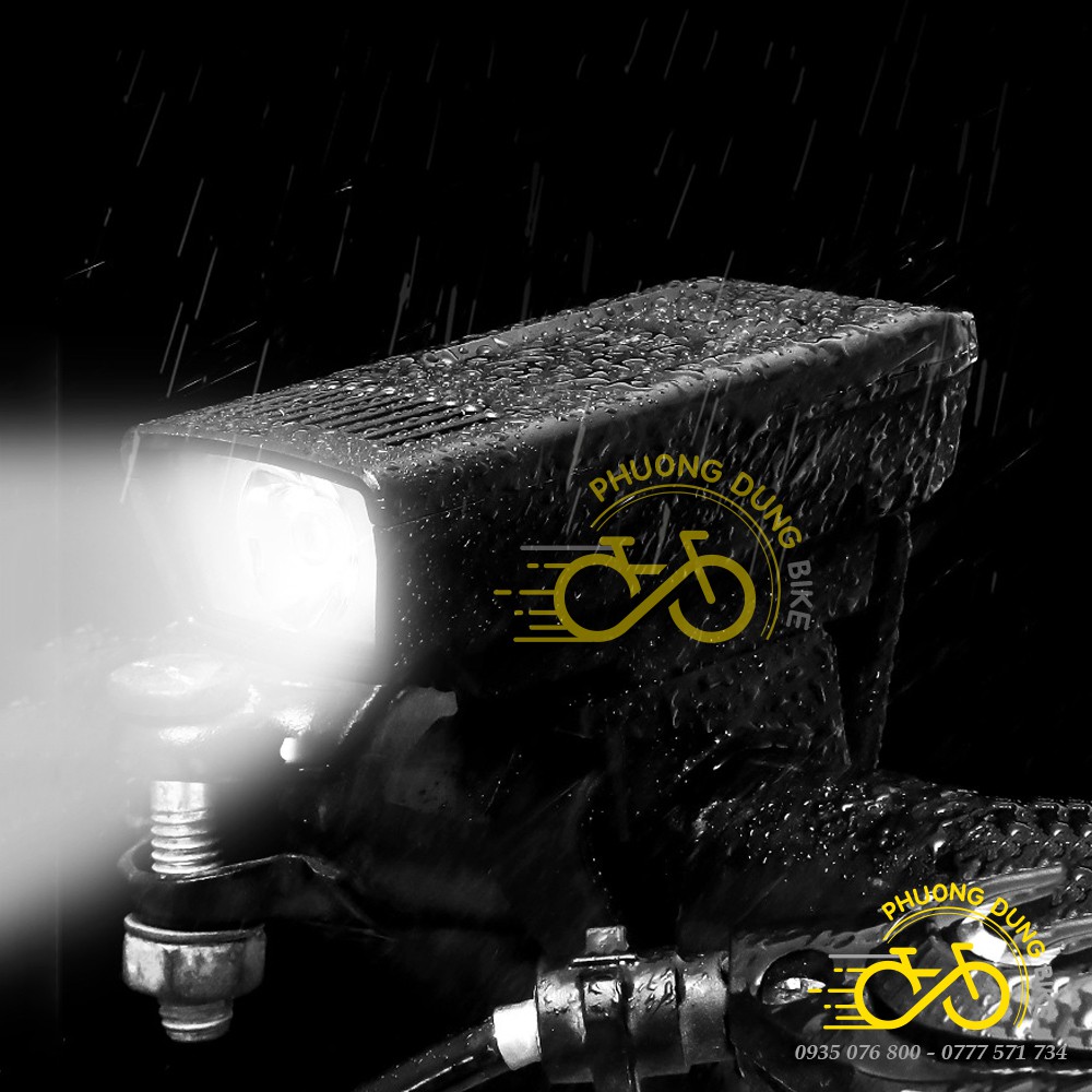Đèn xe đạp - Đèn chiếu sáng xe đạp 4 chế độ sạc USB