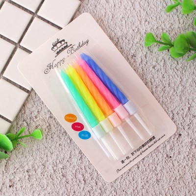 Nến ngắn vỉ sắc màu