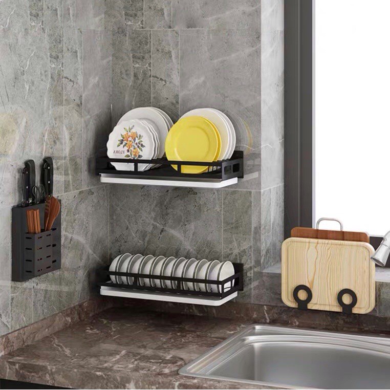 Kệ chén đĩa inox tĩnh điện dán tường | BigBuy360 - bigbuy360.vn