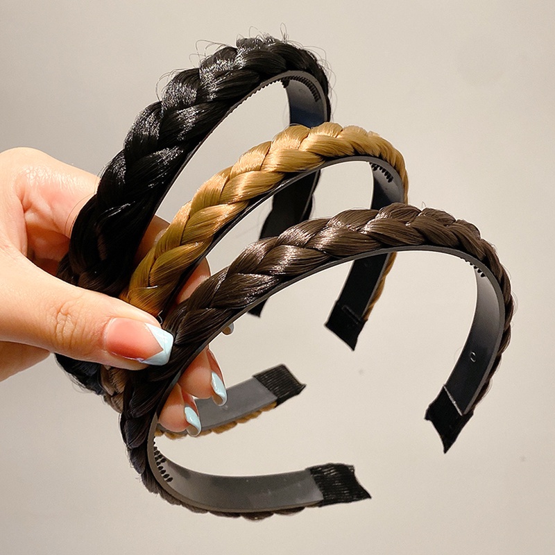 Cài tóc kiểu tóc giả thắt bím thời trang Hàn Quốc