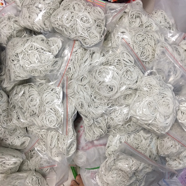 100g Dây thun trắng - hàng xuất khẩu loại tốt