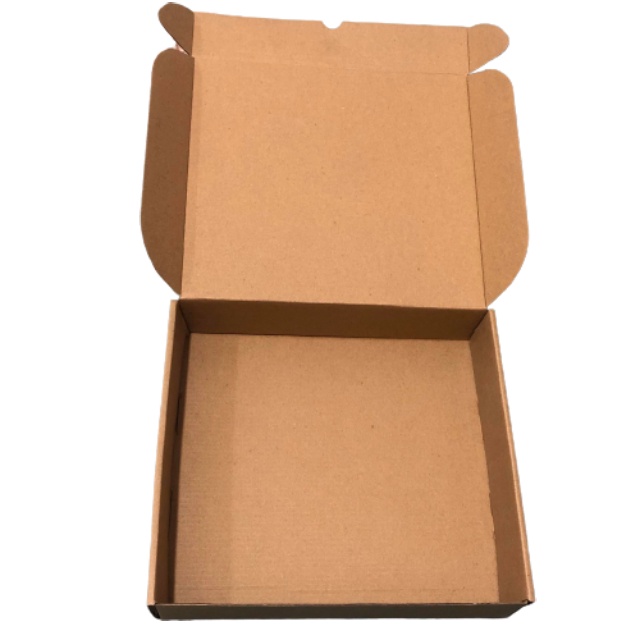 27x24x5cm Combo 10 hộp carton , hộp pizza vỏ nâu nắp cài