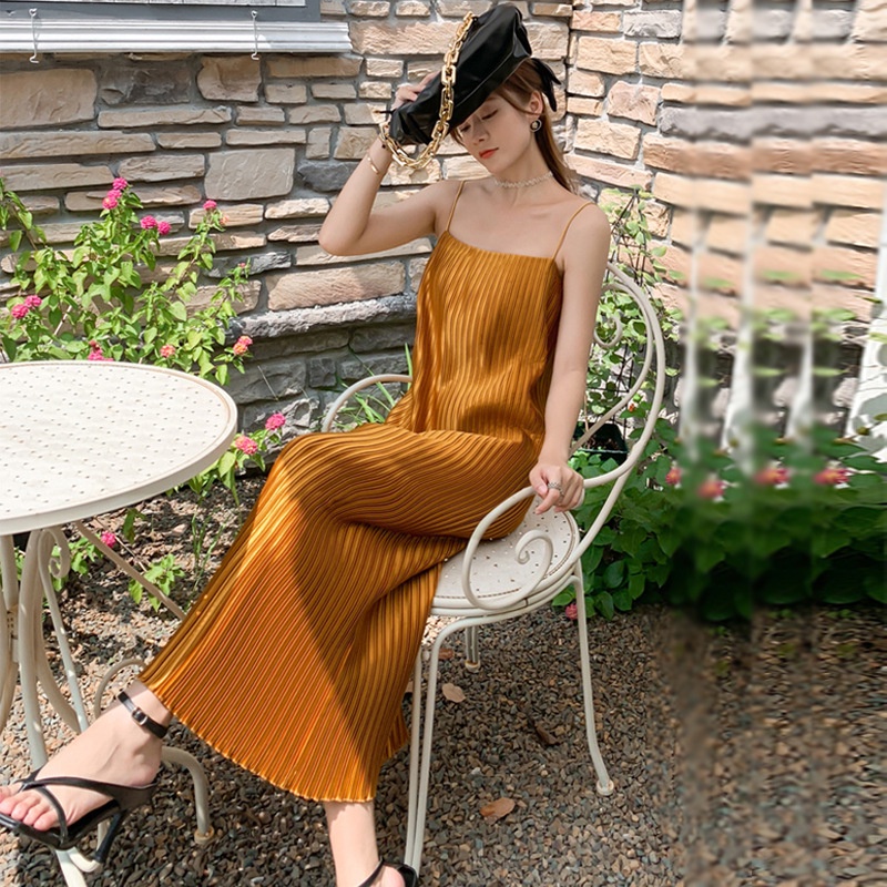 IELGY  Đầm Hai Dây Màu Trắng Thời Trang Cho Nữ