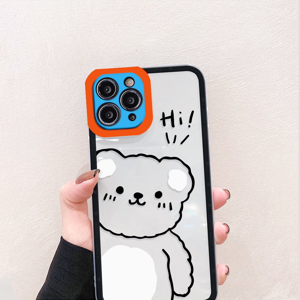 Ốp lưng iphone Say Hi trong cạnh vuông 6/6plus/6s/6splus/7/7plus/8/8plus/x/xr/xs/11/12/13/pro/max/plus/promax