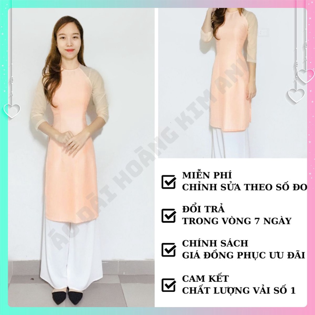 ÁO DÀI CÁCH TÂN TAY REN KÈM QUẦN MAY SẴN- ÁO DÀI TRUYỀN THỐNG