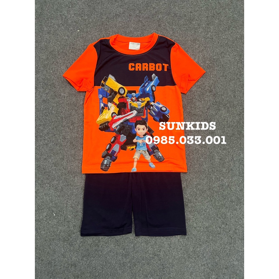 Bộ bé trai người máy cotton lạnh xuất Hàn
