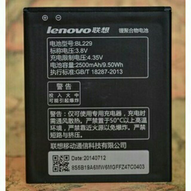 Thay Pin LenovoA8 A806 A808t | Pin BL229 2500mAh chính hãng bảo hành đổi