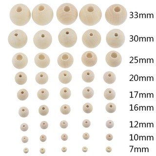 20 Hạt gỗ xỏ lỗ làm trang sức thủ công sáng tạo 3cm