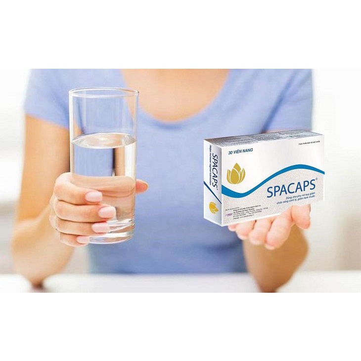Spacaps hỗ trợ sinh lý nữ - giảm khô hạn, tăng dịch tiết, nội tiết tố từ mầm đậu nành, hà thủ ô
