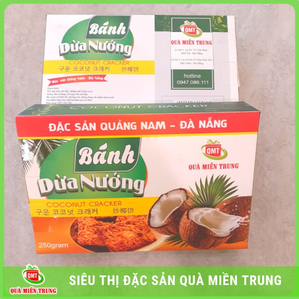 Bánh dừa nướng QMT hộp 250g Đặc sản Đà Nẵng