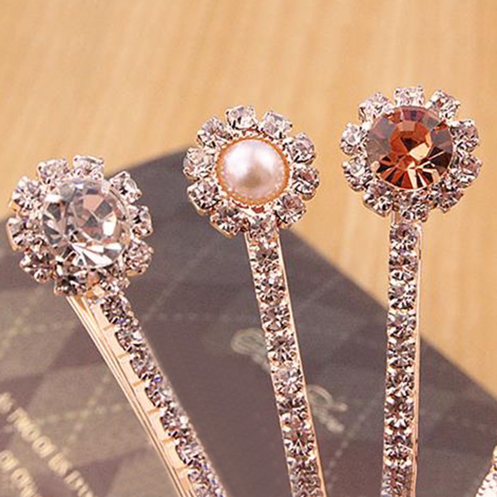 Kẹp Tóc Hình Hoa Hướng Dương Đính Kim Cương Giả Hợp Thời Trang