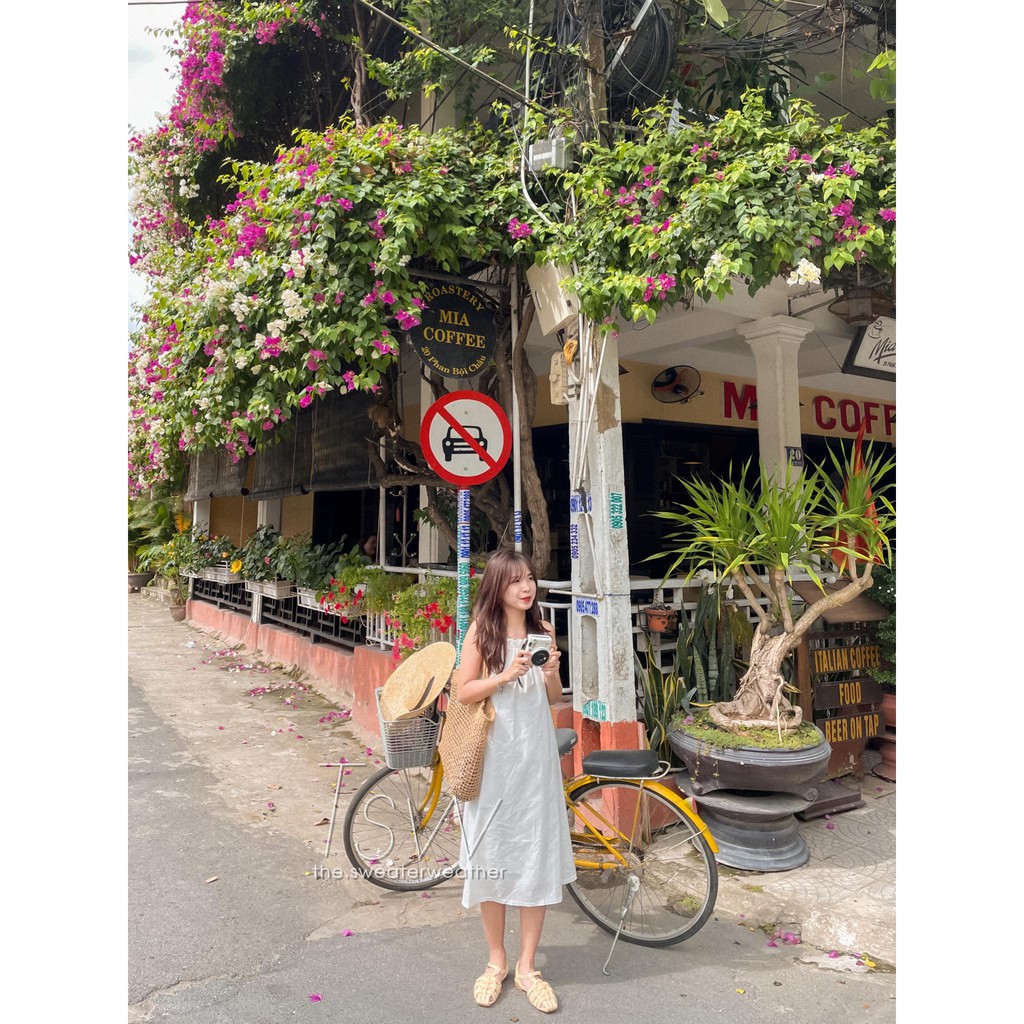 Váy maxi cổ yếm hở lưng đi biển the.sweaterweather TSW | BigBuy360 - bigbuy360.vn