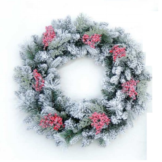 Vòng hoa Noel D24 50CM Vòng Hoa Trang Trí Noel Vòng Nguyệt Quế Giáng Sinh Có Đèn