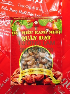 Freeship 99k TQ_(500g) Hạt điều rang muối Quân Đạt - Bình Phước