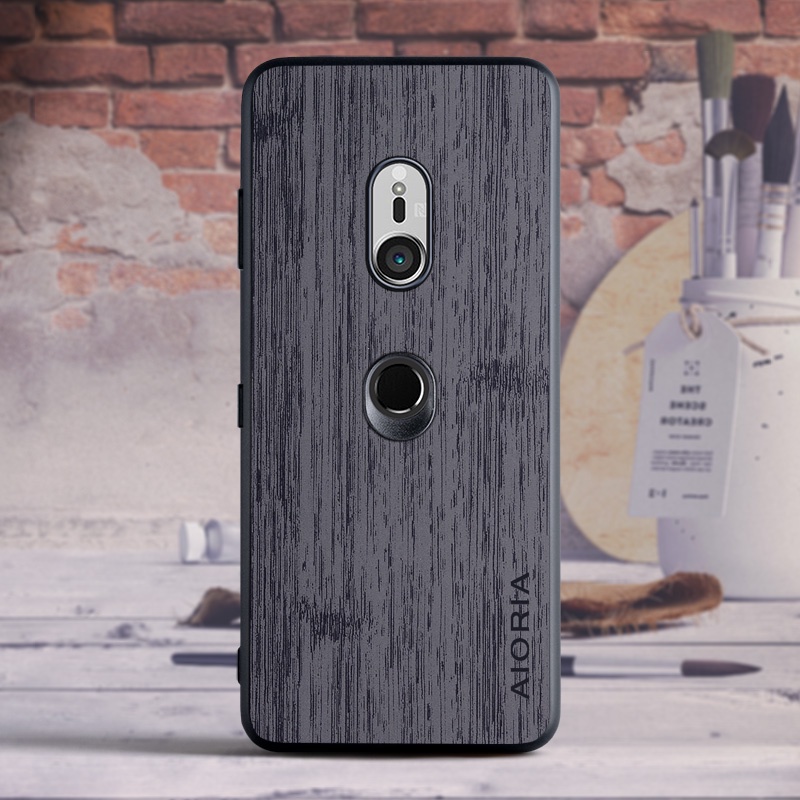 Ốp Lưng tpu Mềm Họa Tiết Giả Tre Độc Đáo Cho sony xperia xz3