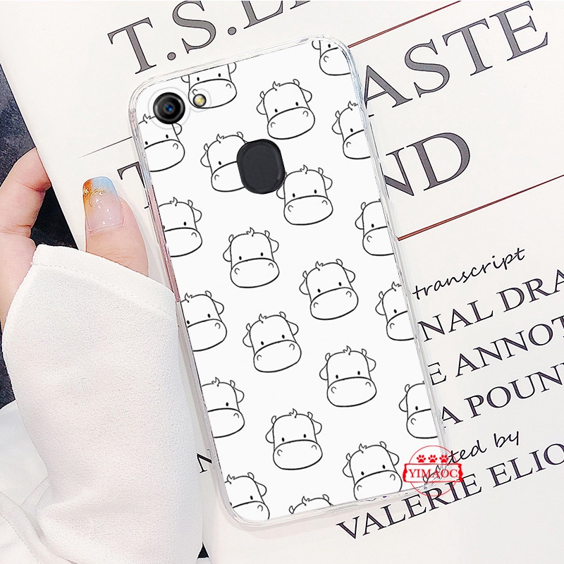 Ốp điện thoại TPU mềm trong suốt hình bò 56A cho OPPO A3S A5 A37 A39 A5S A7 A59 F1S F3 A1 F5 F7 F9 Pro | BigBuy360 - bigbuy360.vn