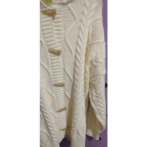 Áo Khoác len Cadigan bo tay có mũ cúc cách điệu | BigBuy360 - bigbuy360.vn