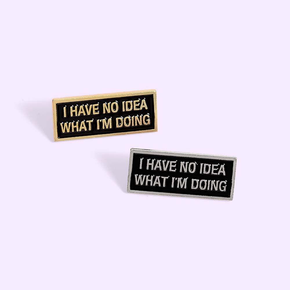 Mocho Ghim Cài Áo Tráng Men Họa Tiết Hoạt Hình I Have No Idea Kỷ Niệm Du Lịch Vui Nhộn