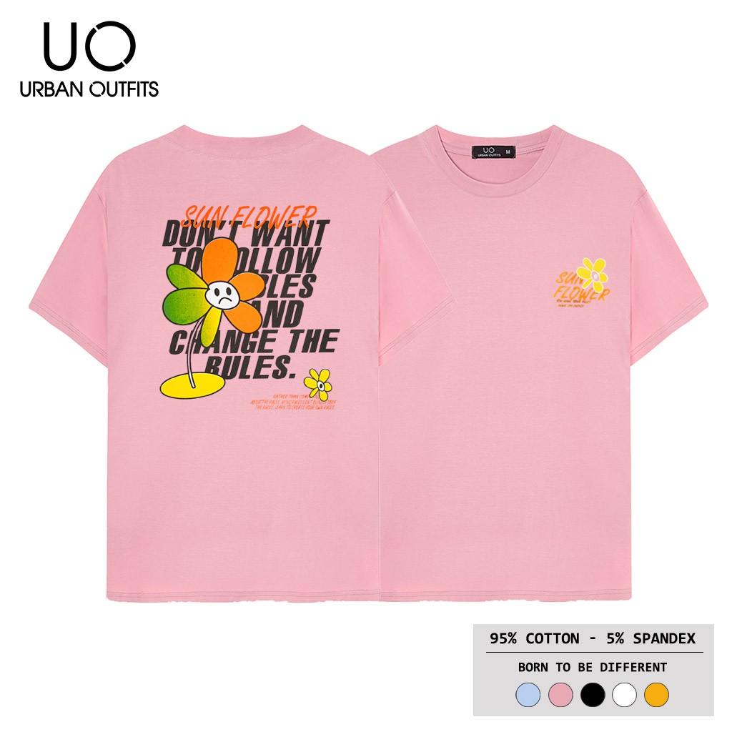 Áo Thun Tay Lỡ Nữ Nam Form Rộng URBAN OUTFITS In Sun Flower ATO03 Cotton 4 Chiều Local Brand | BigBuy360 - bigbuy360.vn