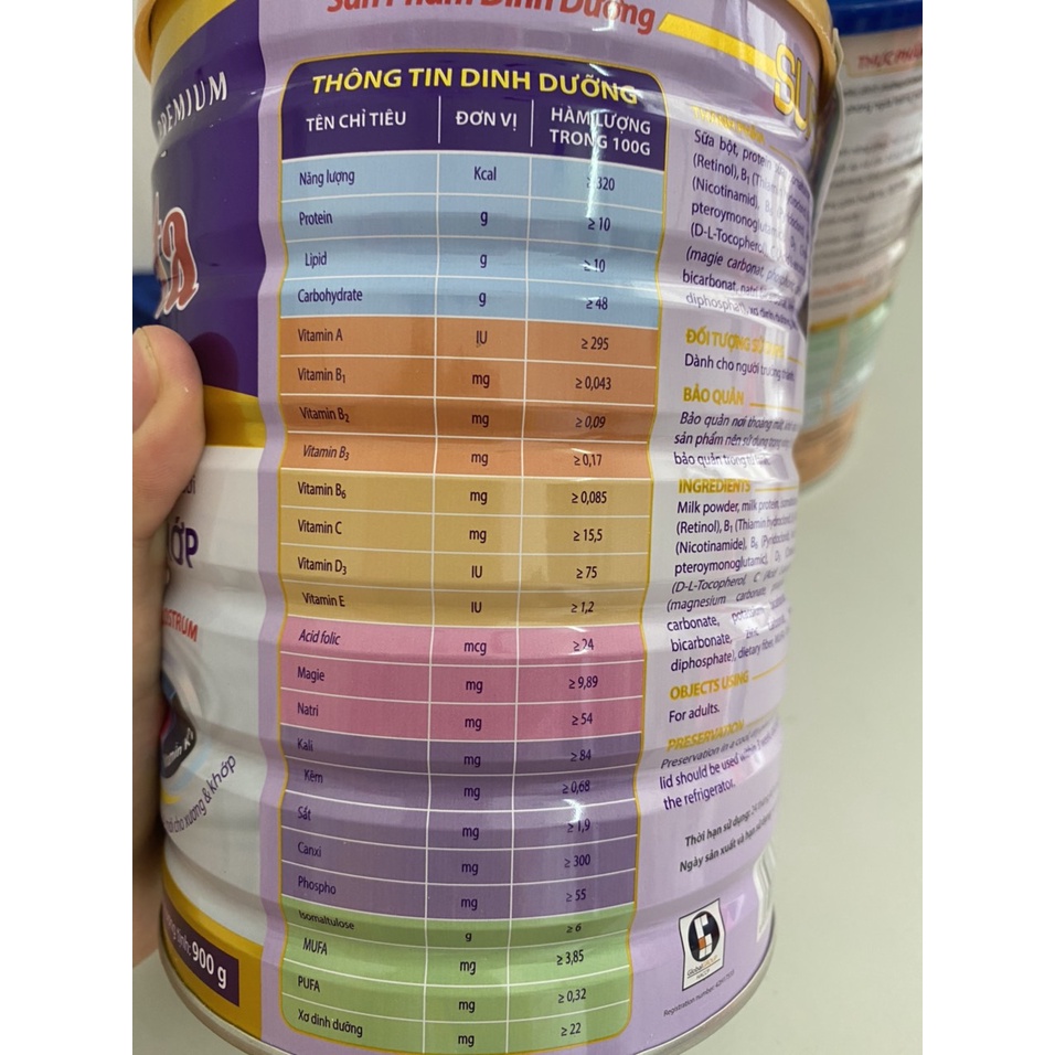 Sữa Gold Beta Sure 900g - Sữa dành cho người già - Sữa người già Ngăn ngừa Loãng Xương Tiểu Đường