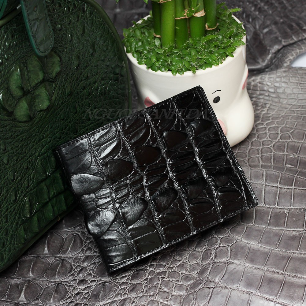 Ví nam gai đuôi da cá sấu chính hãng Người Sành Da,- Bảo hành 24 tháng