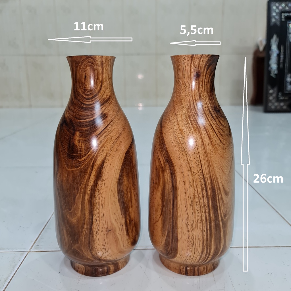 Bình hoa decor , bình cắm hoa , bình hoa gỗ gụ ta tự nhiên trang trí nhà cửa phòng khách