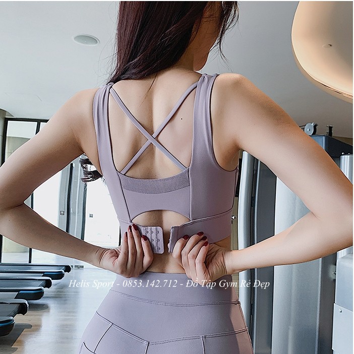 Áo Bra Tập Gym Nữ ❤️𝐇𝐀̀𝐍𝐆 𝐗𝐈̣𝐍❤️ Áo Lót Mút Đúc Cài Lưng Thun Mịn Co Giãn Tôn Ngực Thể Thao Nữ 𝐆𝐘𝐌𝐒𝐓𝐎𝐑𝐄 086