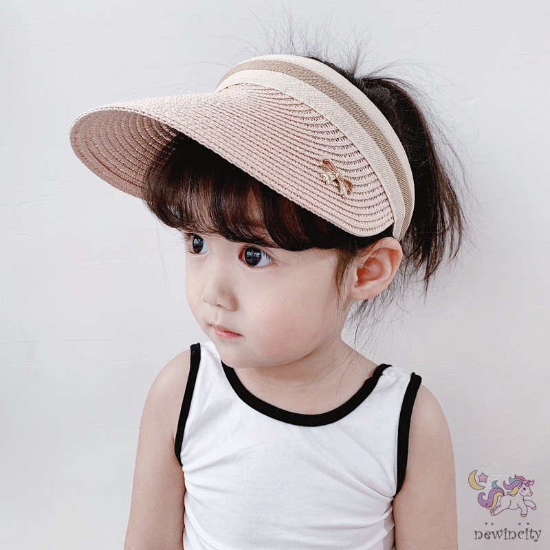 Nón chống nắng hở chóp phong cách Hàn Quốc cho bé gái