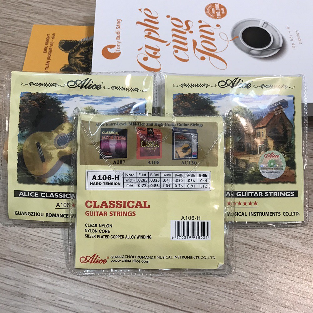 BỘ 6 DÂY GUITAR NYLON ALICE A106, A106 Classical Guitar String Set