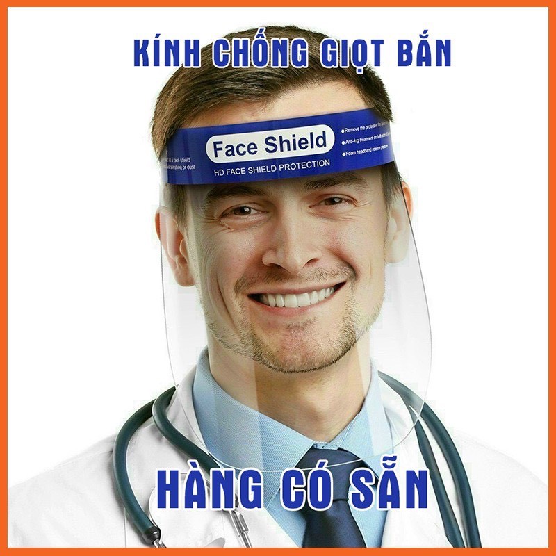 Kính chống giọt bắn phòng dịch bảo vệ an toàn, kính bảo hộ đa năng chống bụi rất tốt