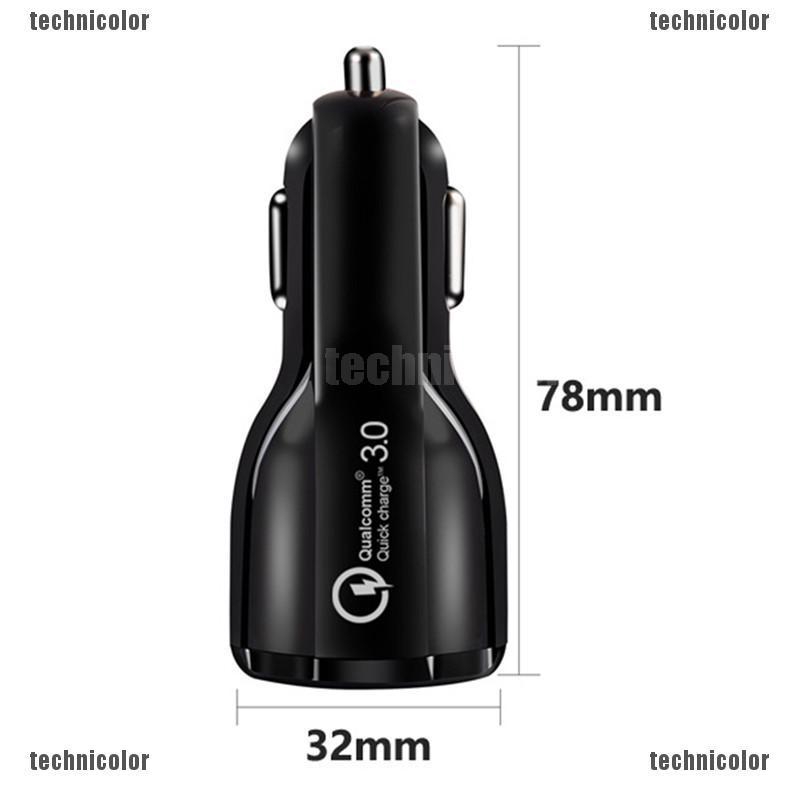 Tẩu Sạc Nhanh QC3.0 2 Cổng USB Cho Xe Hơi