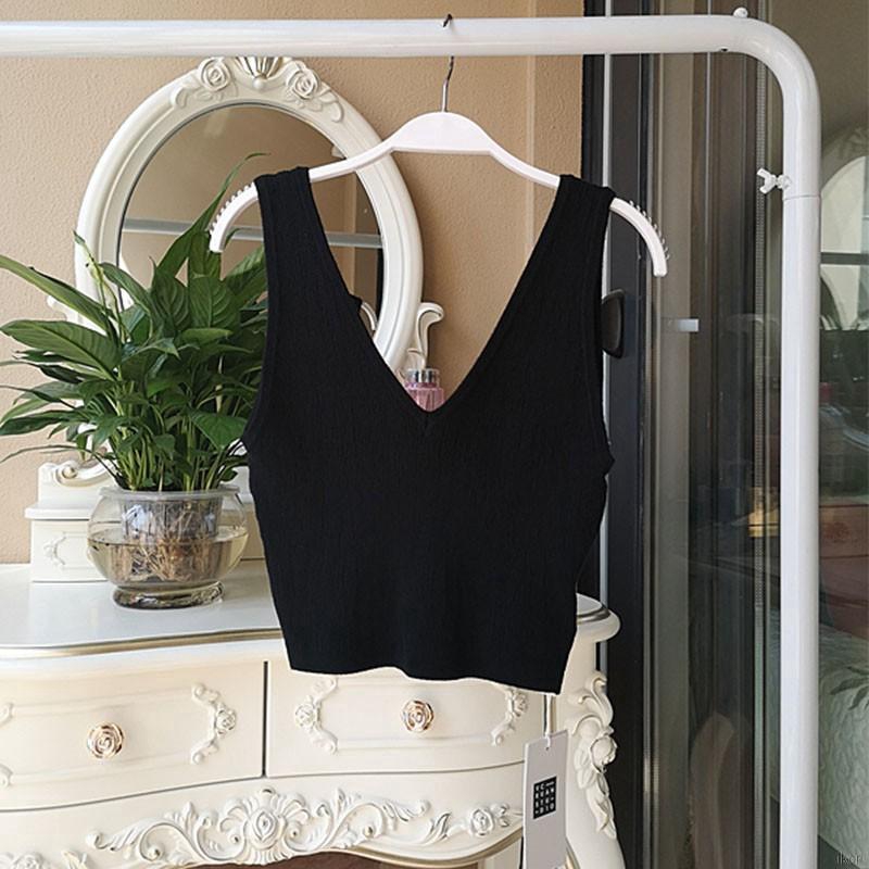 Áo tank top cổ chữ V cá tính thời trang cho nữ Áo Nữ