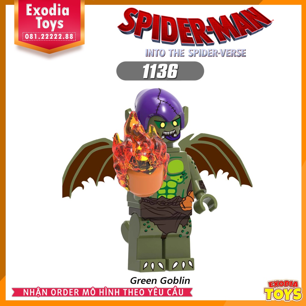 Xếp hình Minifigure Marvel Siêu anh hùng Spider-Man Into the Spider-Verse - Đồ Chơi Lắp Ghép Sáng Tạo - XINH X0241