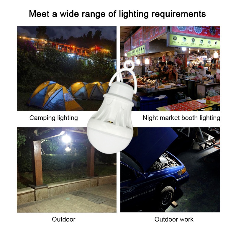 Bóng Đèn LED Treo Chiếu Sáng Khẩn Cấp Cắm Trại Cổng USB Mang Đi Tiện Dụng