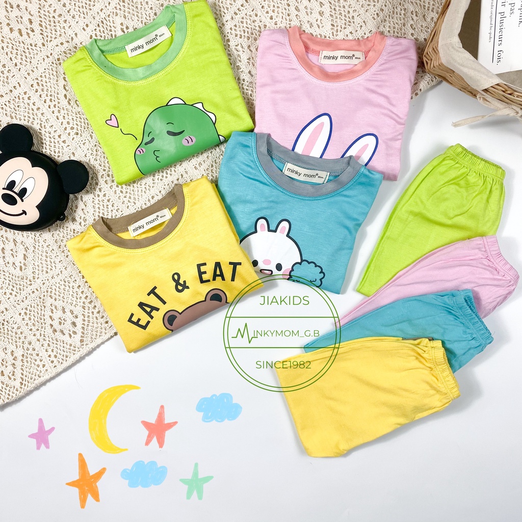 [LDD22] Bộ Dài Tay Thun Lạnh MINKY MOM CÓ SIZE ĐẠI, Mềm Mịn, Thoáng Mát, Thấm Hút Mồ Hôi Hàng Chuẩn Đẹp Cho Bé Trai, Gái