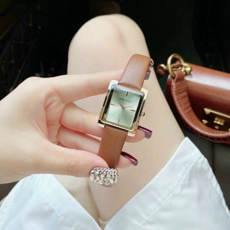Đồng hồ nữ ANNE KLEIN  CAO CẤP - dây silicon mềm, thời trang, mặt vuông, bảo hành 12 tháng.