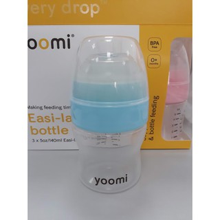 Bình sữa Yoomi 140ml và núm ty thay thế 4m+